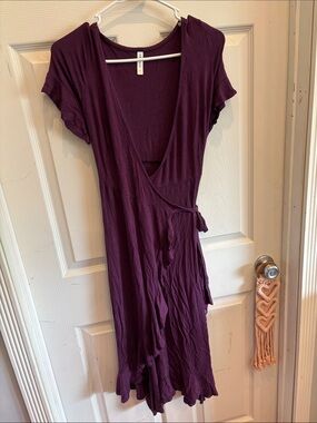 Emerald Tie Wrap Dress